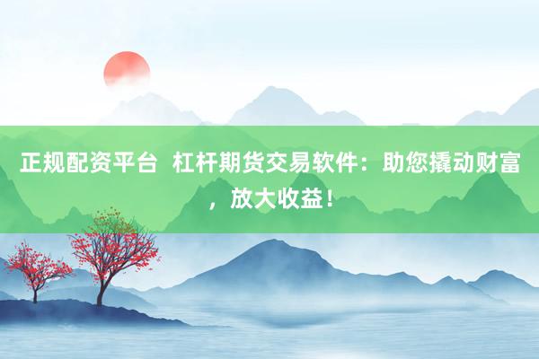 正规配资平台  杠杆期货交易软件：助您撬动财富，放大收益！