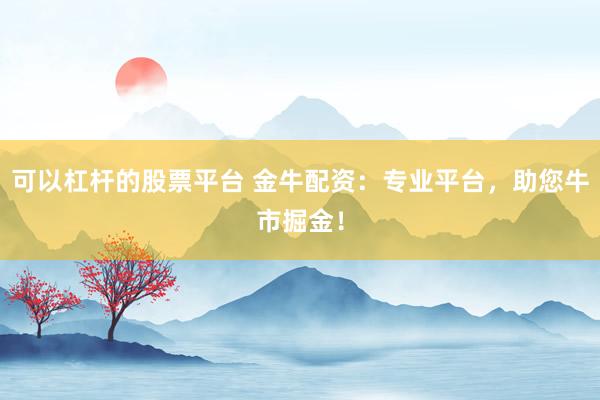 可以杠杆的股票平台 金牛配资：专业平台，助您牛市掘金！