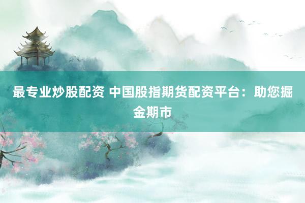 最专业炒股配资 中国股指期货配资平台：助您掘金期市