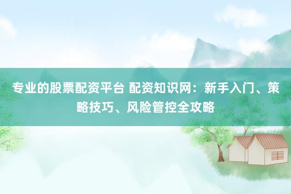 专业的股票配资平台 配资知识网：新手入门、策略技巧、风险管控全攻略