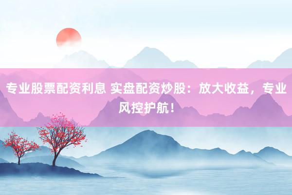 专业股票配资利息 实盘配资炒股：放大收益，专业风控护航！
