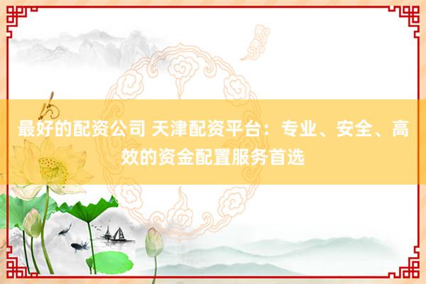 最好的配资公司 天津配资平台：专业、安全、高效的资金配置服务首选