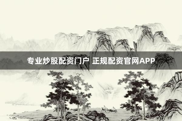 专业炒股配资门户 正规配资官网APP